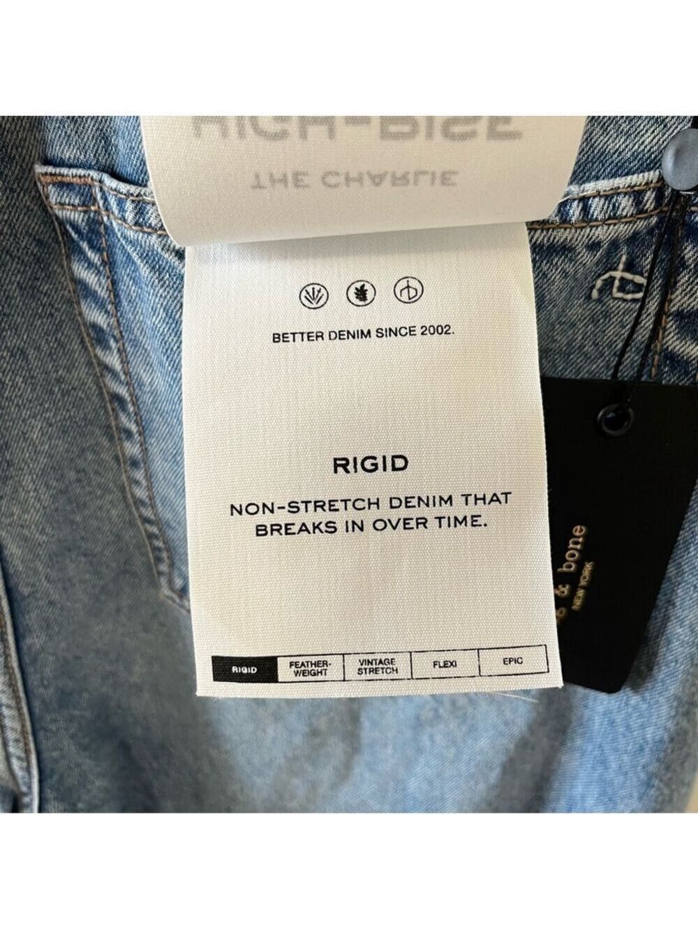 NWT rag & bone Charlie High-Rise Barrel Jeans Size 26 - Picture 6 of 13